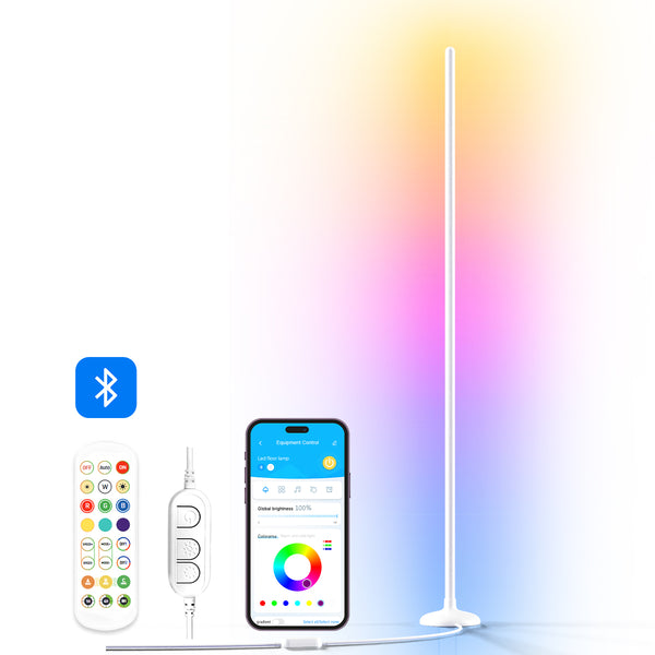 DAYBETTER Smart LED Floor Lamp, BGRIC Corner Light, 16M Colors, APP