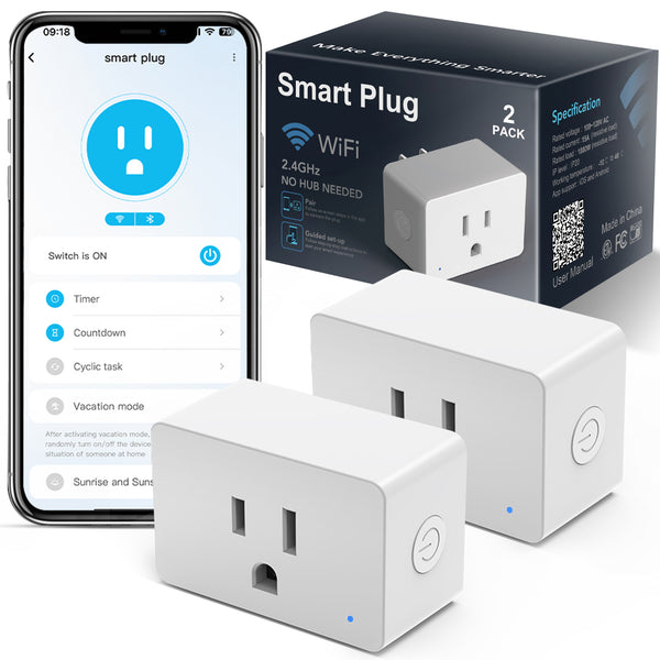DAYBETTER Smart WiFi Plugs, Alexa & Google Compatible, 15A, Remote Control, ETL/FCC Certified