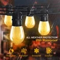DAYBETTER Outdoor String Lights, S14 100ft Shatterproof Hanging Lights, with 30 Edison IP65 Waterproof Bulbs for Garden Patio