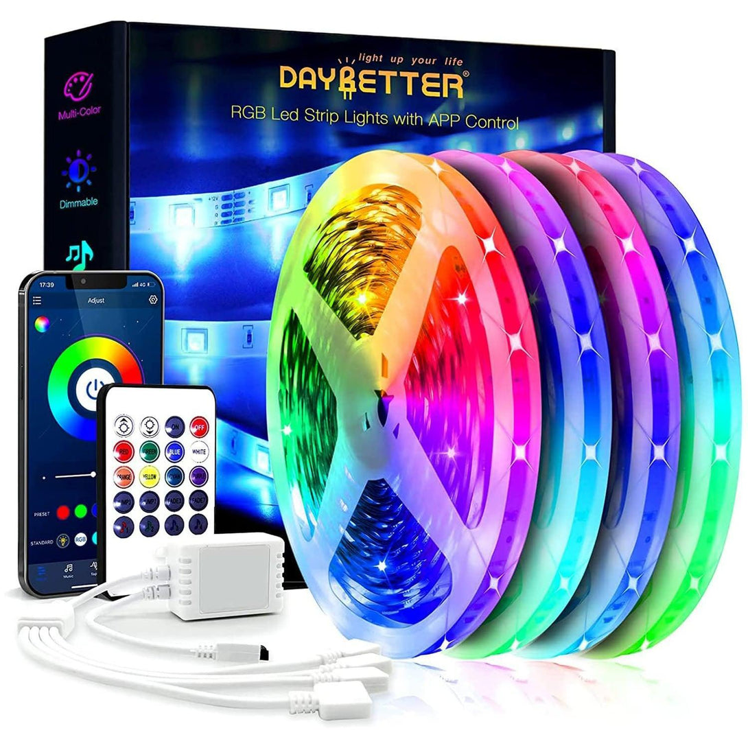 Daybetter Music Sync Bluetooth LED Strip Lights 200ft (4*50ft) - DAYBETTER