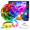 DAYBETTER Led Strip Lights Smart with App Control Remote, 5050 RGB for Bedroom, Music Sync Color Changing for Room Party 50ft