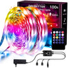 DAYBETTER LED Strip Lights, LED Lights 100ft with Music Sync, 2 Rolls of 50ft RGB Color Changing Led Light Strips with Controller for Bedroom Decoration
